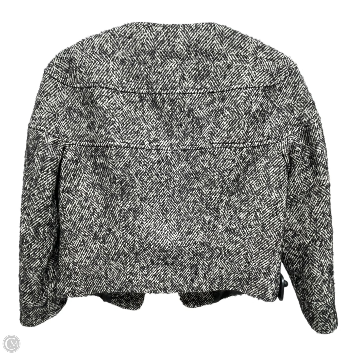 Blazer Designer By Lafayette 148 In Black & Cream, Size: 2