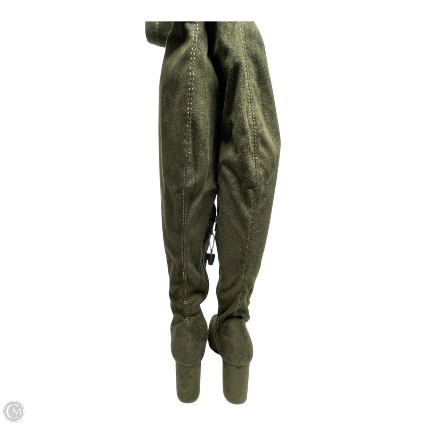 Boots Knee Heels By J. ADAMS In Green, Size: 8.5