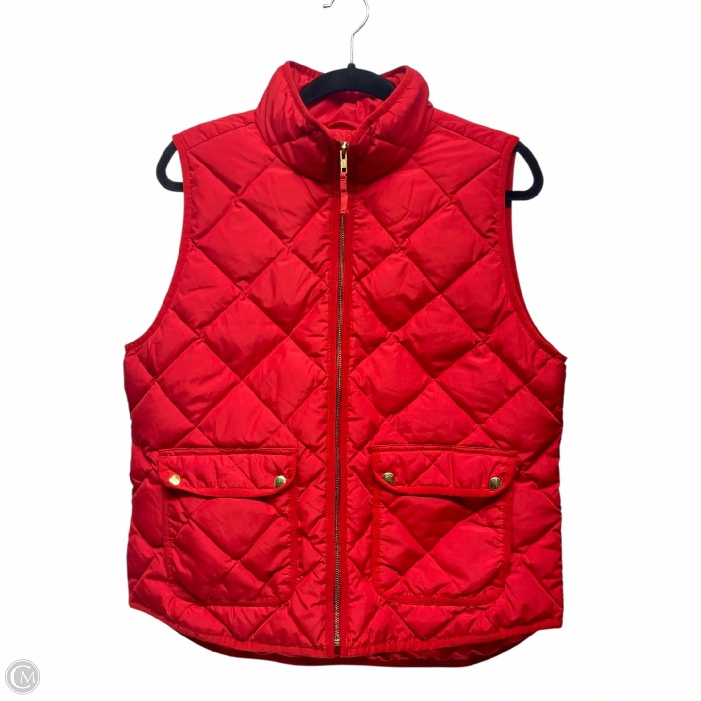 Vest Puffer & Quilted By J. Crew In Red, Size: L
