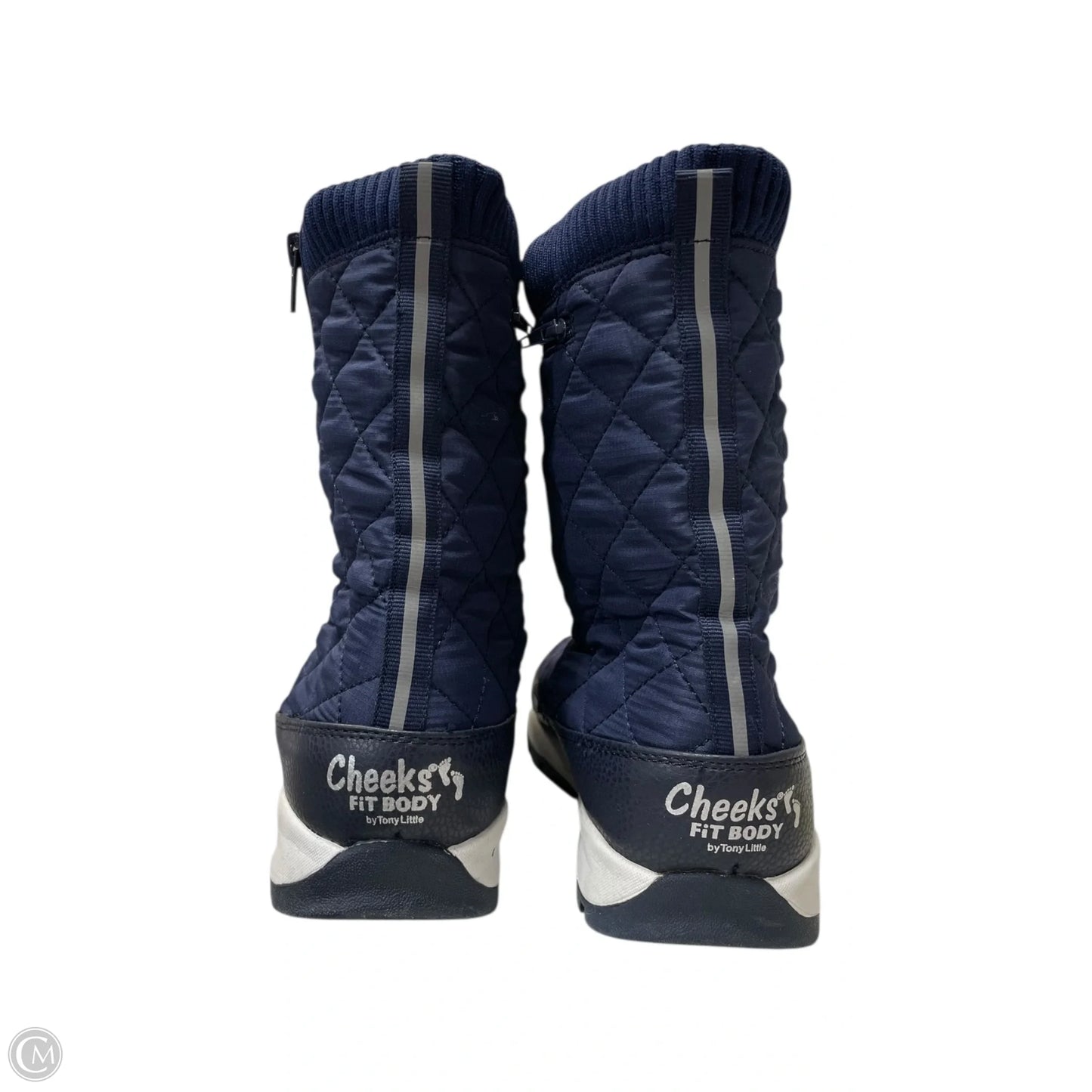 Boots Ankle Flats By tony little In Navy, Size: 8.5