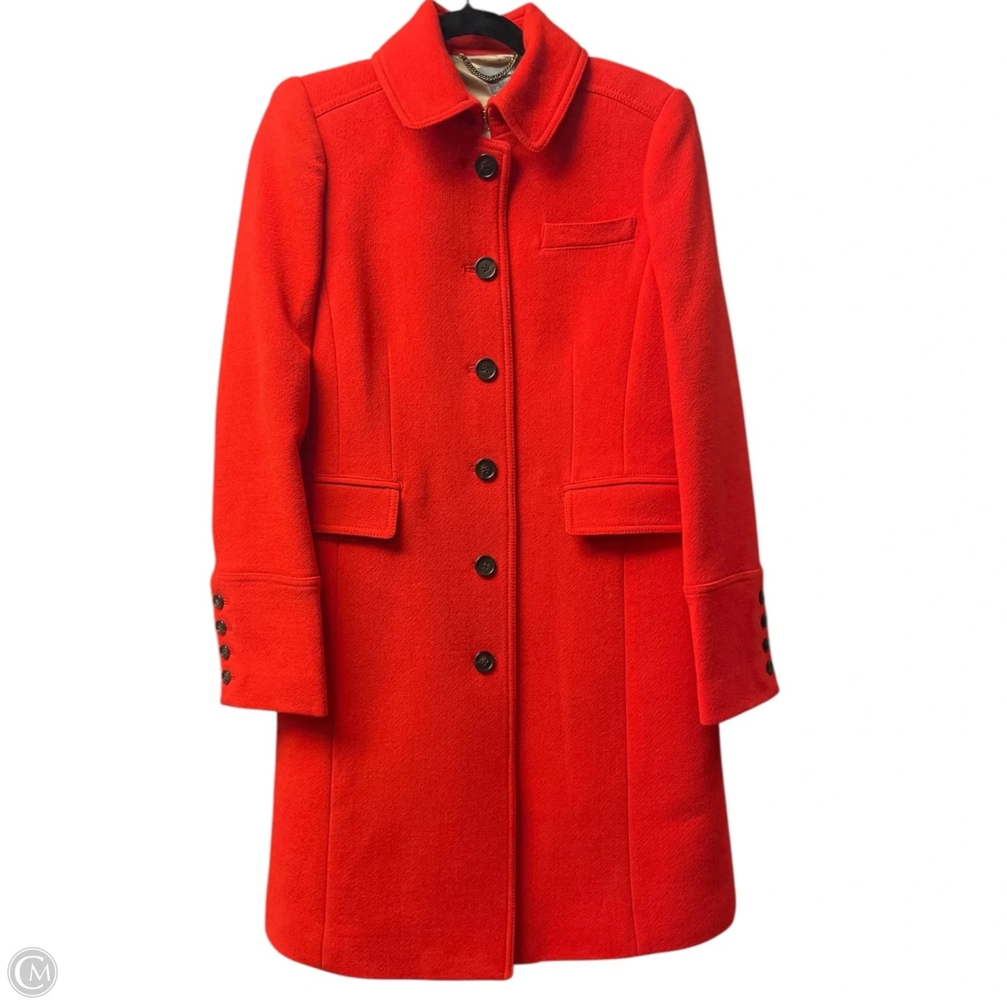 Coat Wool By J. Crew In Red, Size: 8