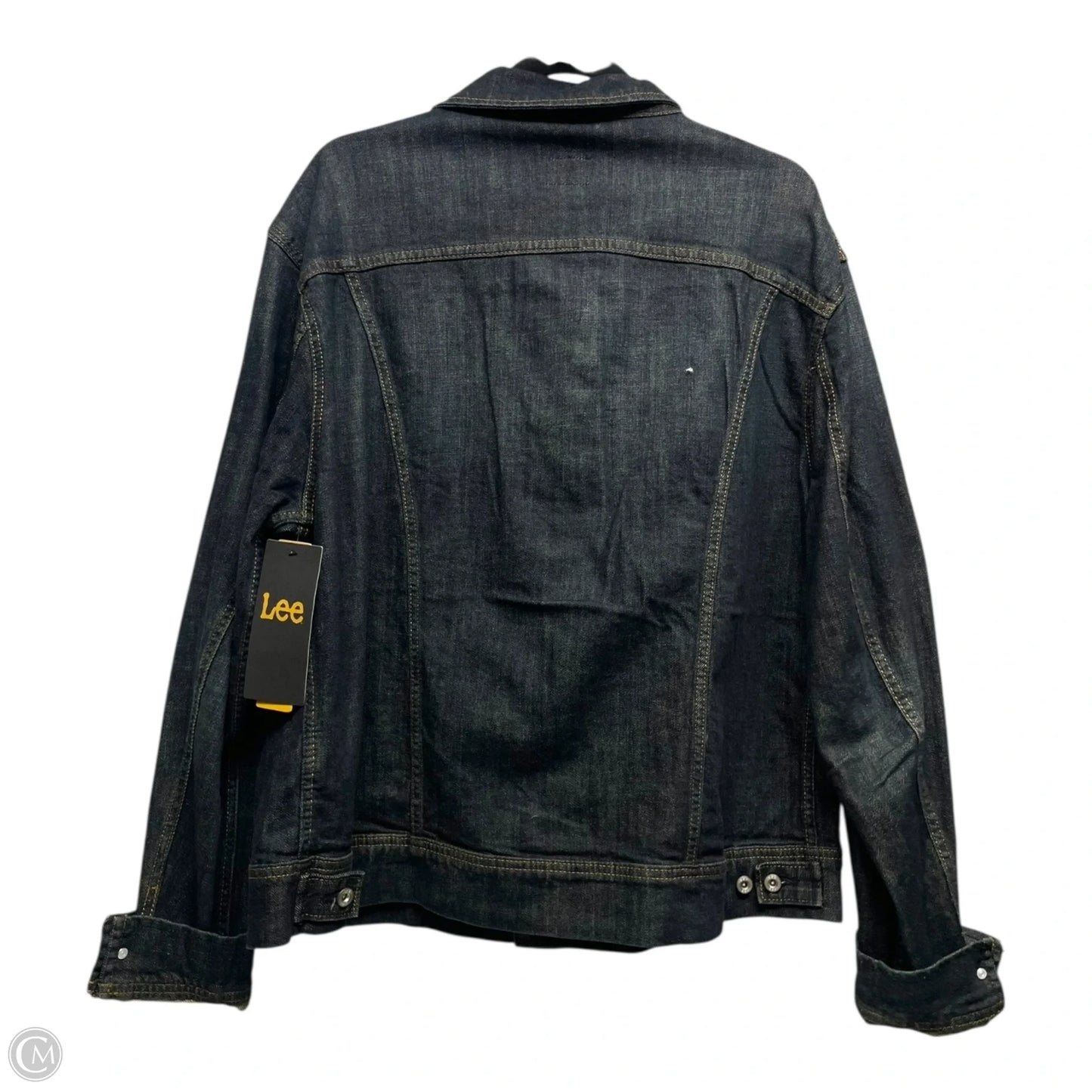 Jacket Denim By Lee In Blue Denim, Size: Xl