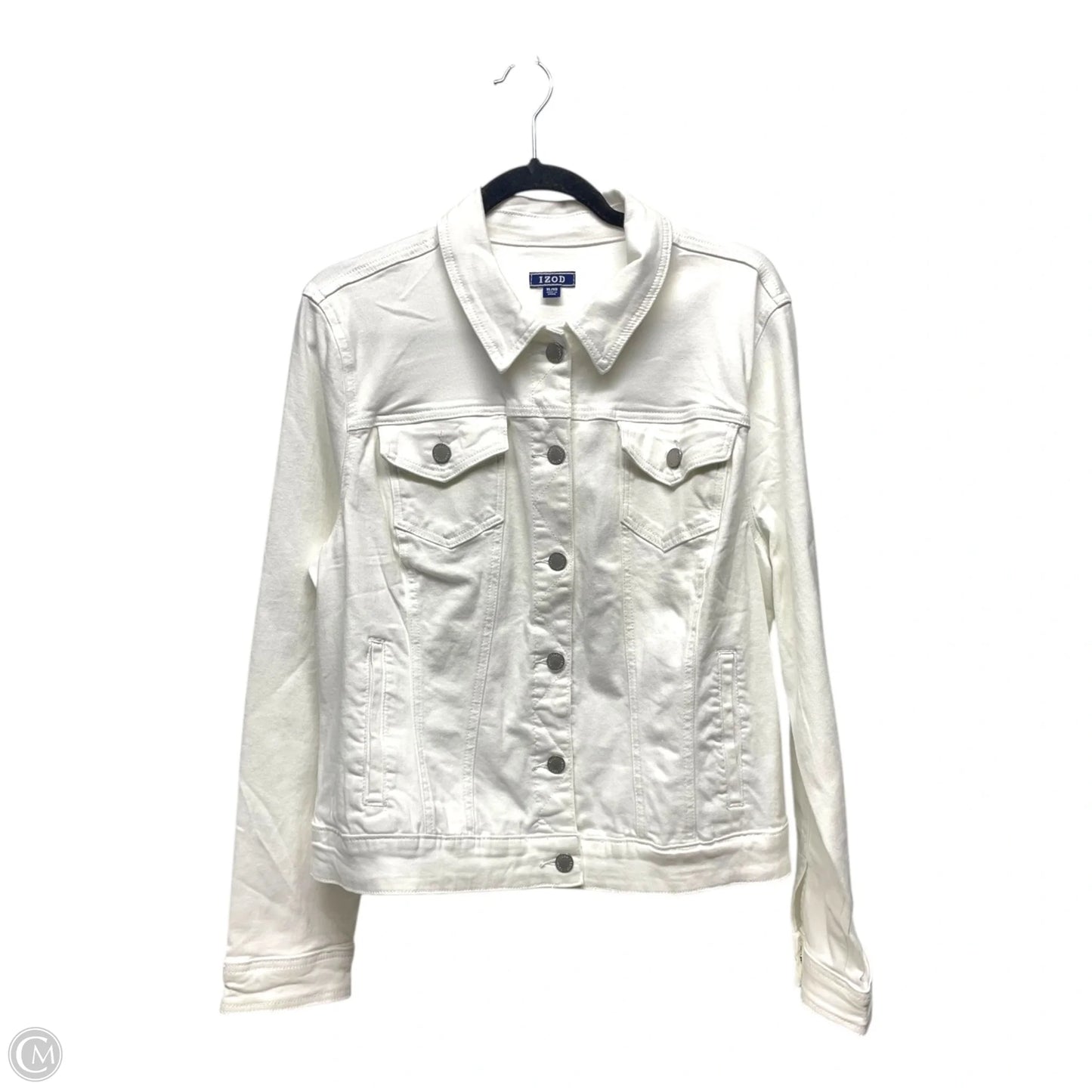 Jacket Denim By Izod In White, Size: Xl
