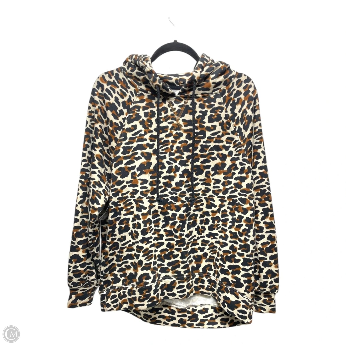 Sweatshirt Hoodie By Lou And Grey In Animal Print, Size: M
