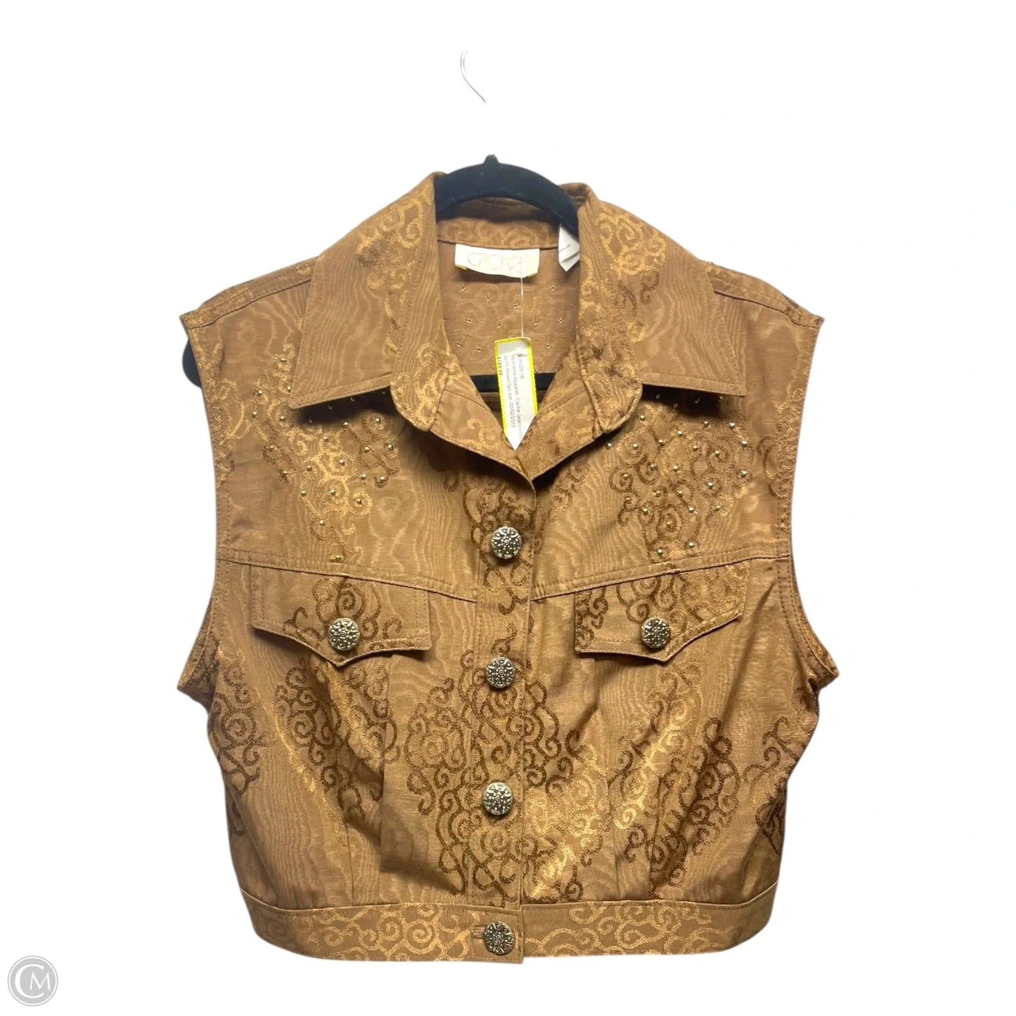 Blazer By Clothes Mentor In Brown, Size: L