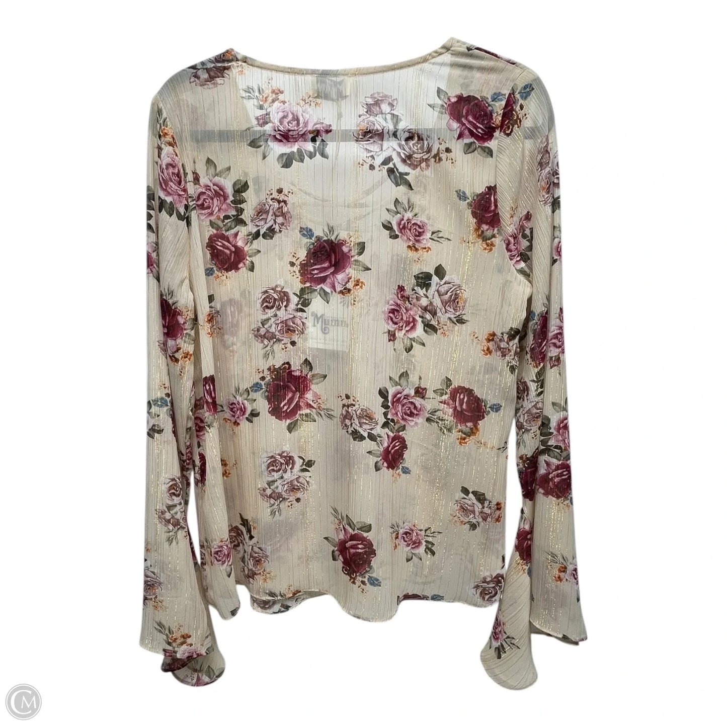 Top Long Sleeve By Show Me Your Mumu In Floral Print, Size: L
