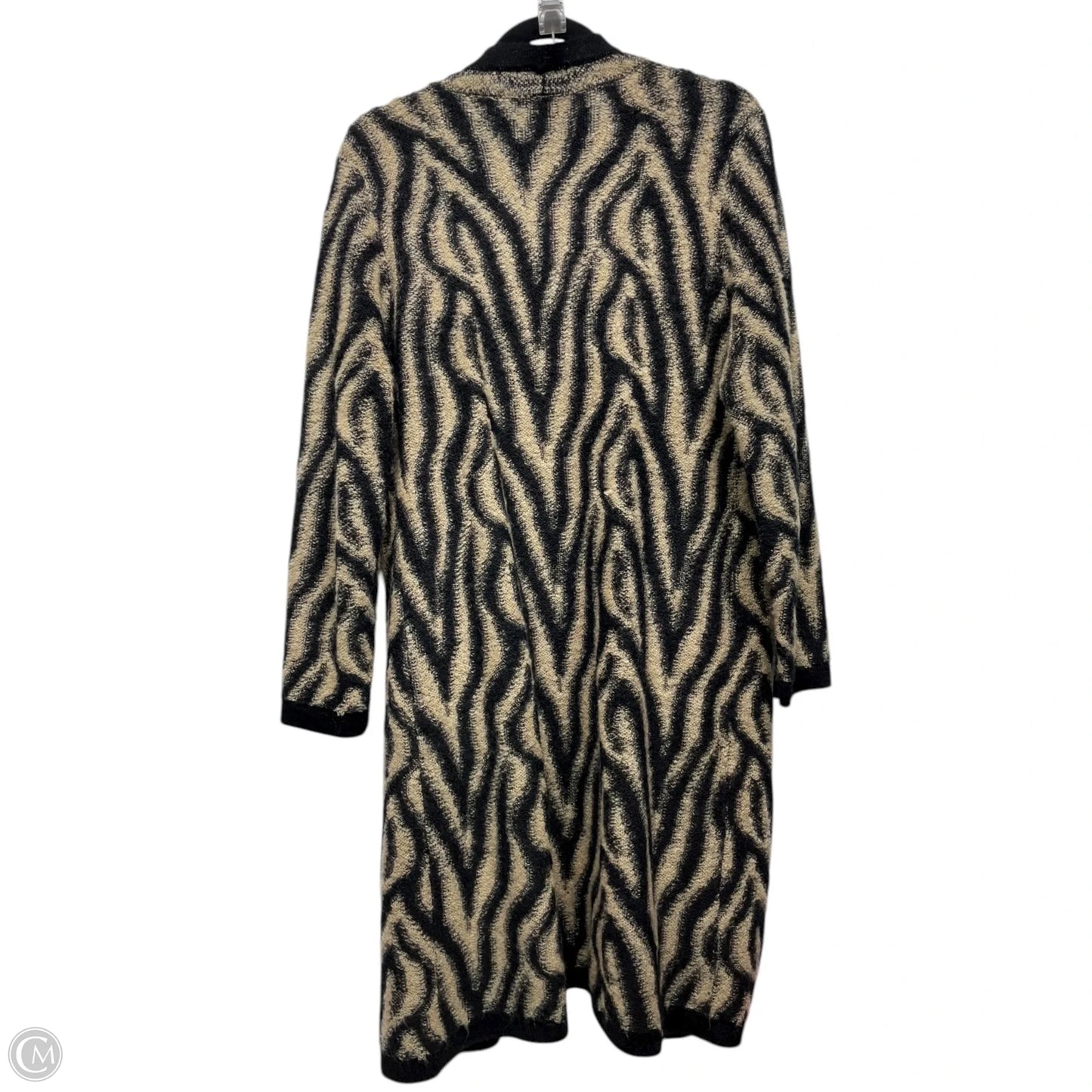 Cardigan By Chicos In Black & Tan, Size: M