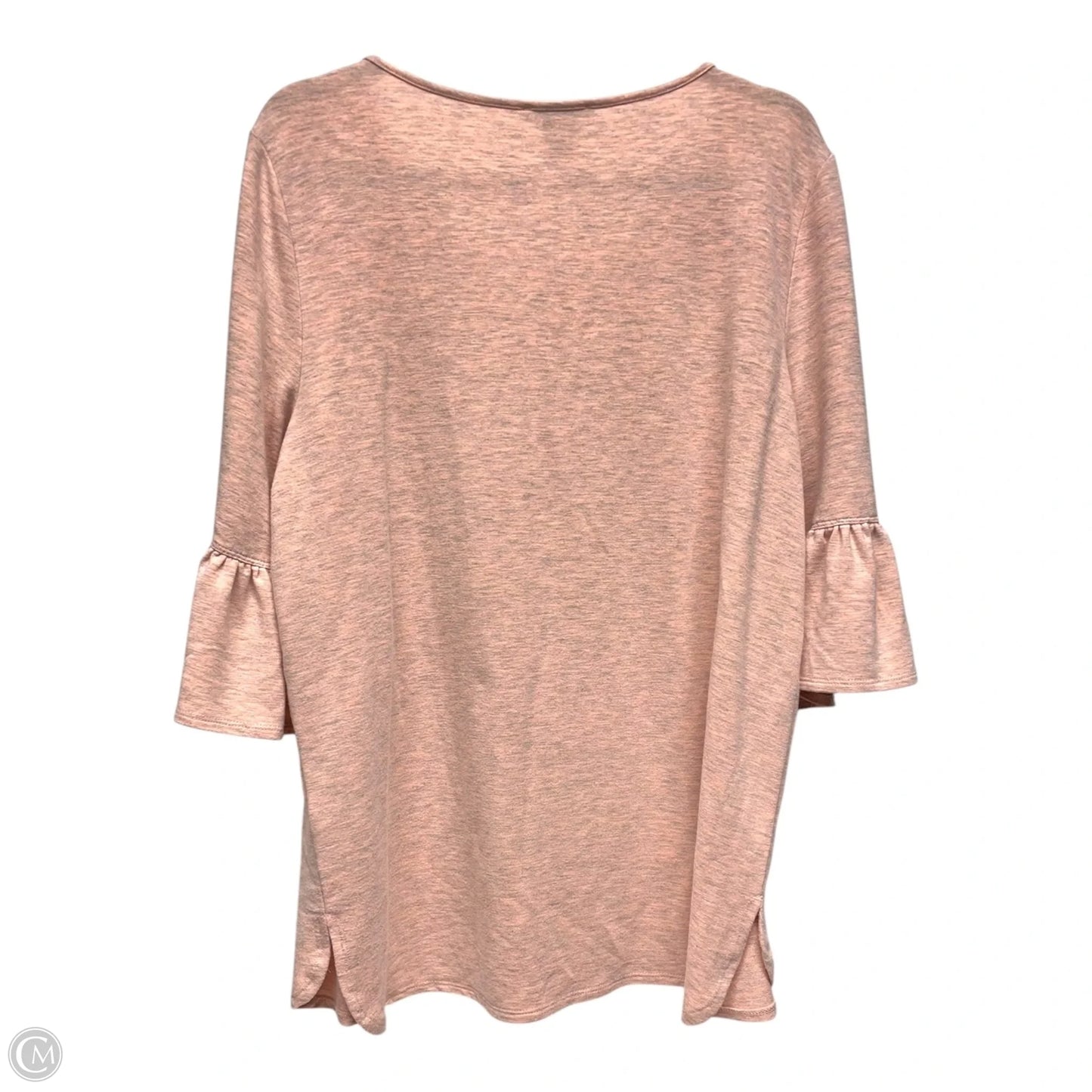 Top 3/4 Sleeve By Adrianna Papell In Pink, Size: L