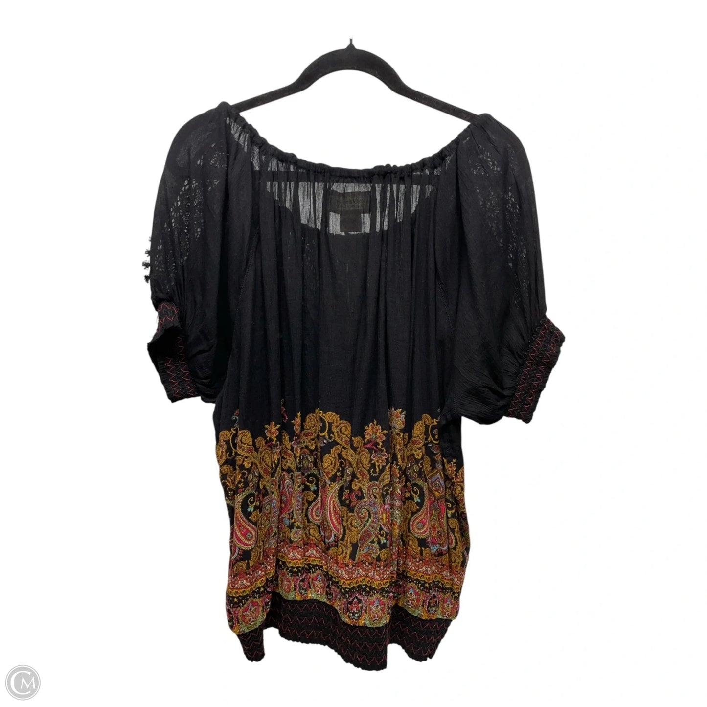 Top Short Sleeve By Denim & Supply By Ralph Lauren In Paisley Print, Size: Xl