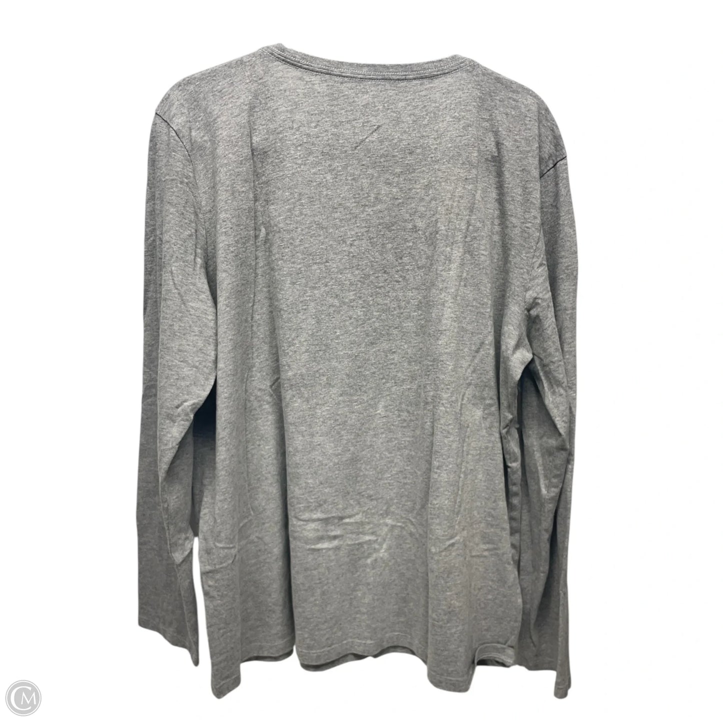 Top Long Sleeve By Life Is Good In Grey, Size: 2x