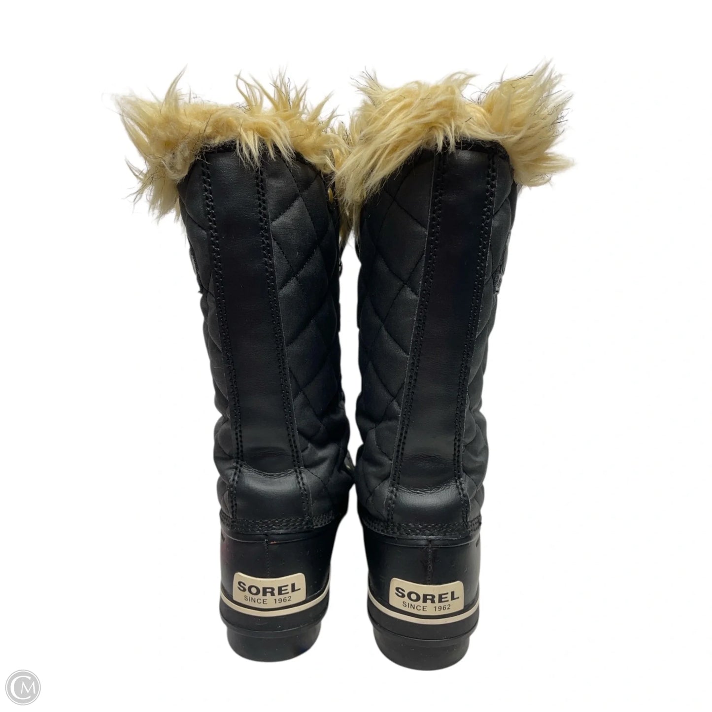 Boots Snow By Sorel In Black & Tan, Size: 10