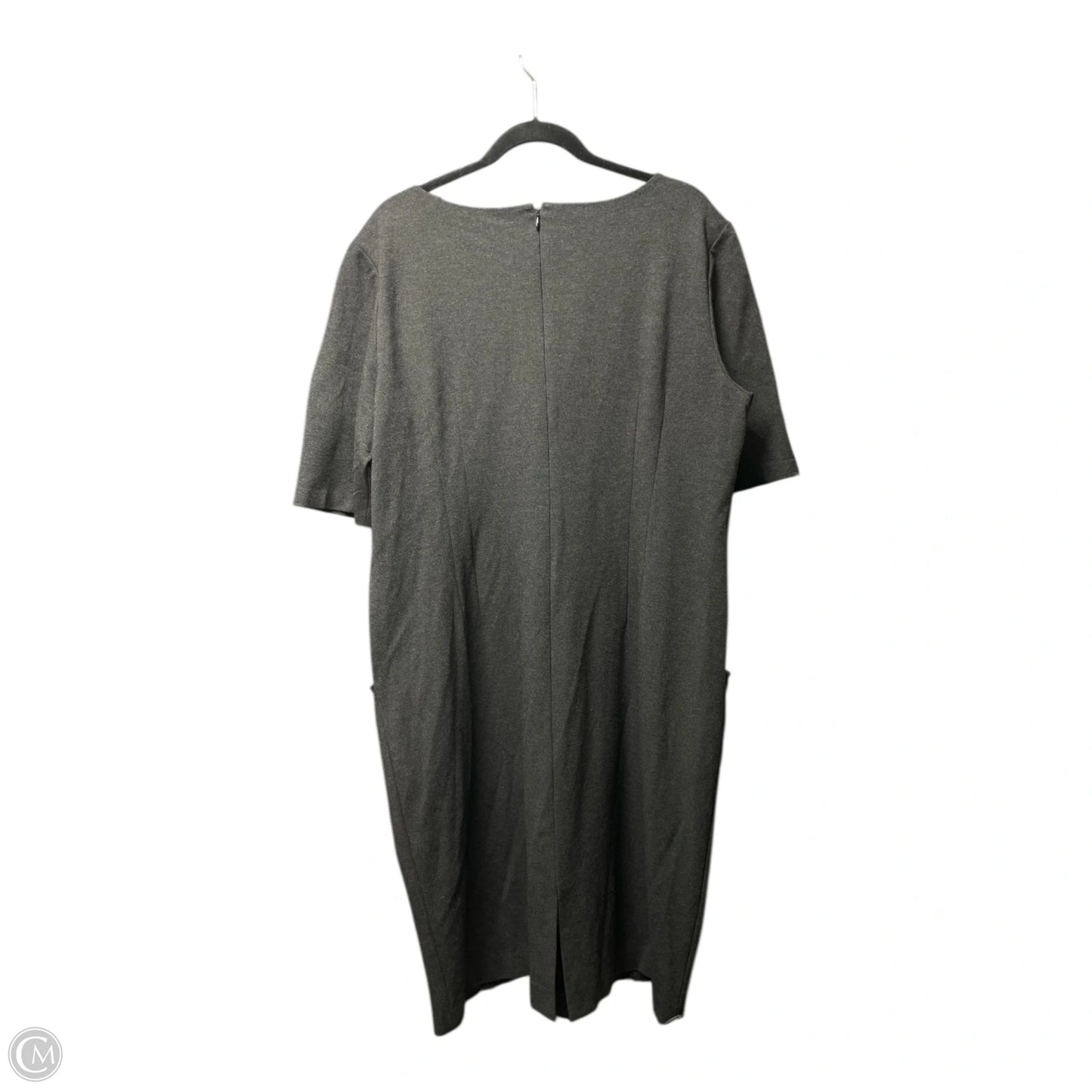 Dress Designer By Lafayette 148 In Grey, Size: 18