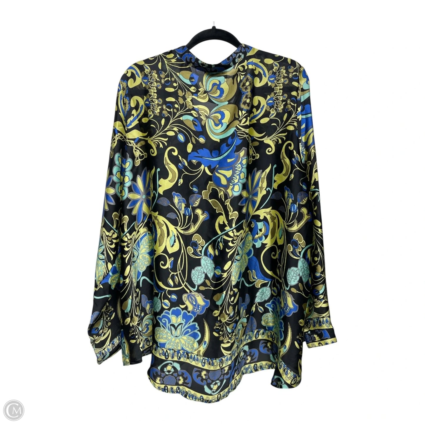 Blouse Long Sleeve By Investments In Paisley Print, Size: 3x
