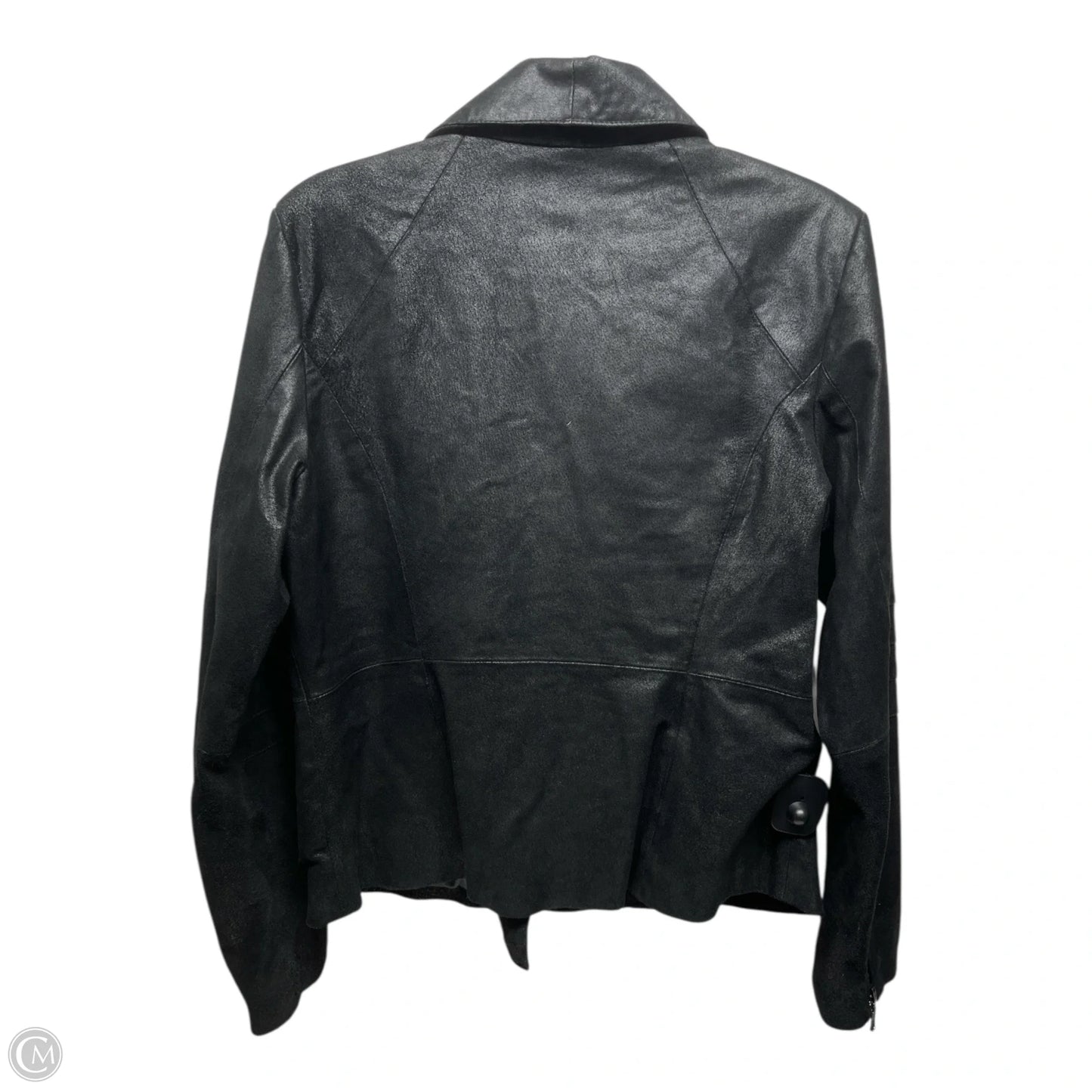 Jacket Moto Leather By G.i.l.i. In Black, Size: M