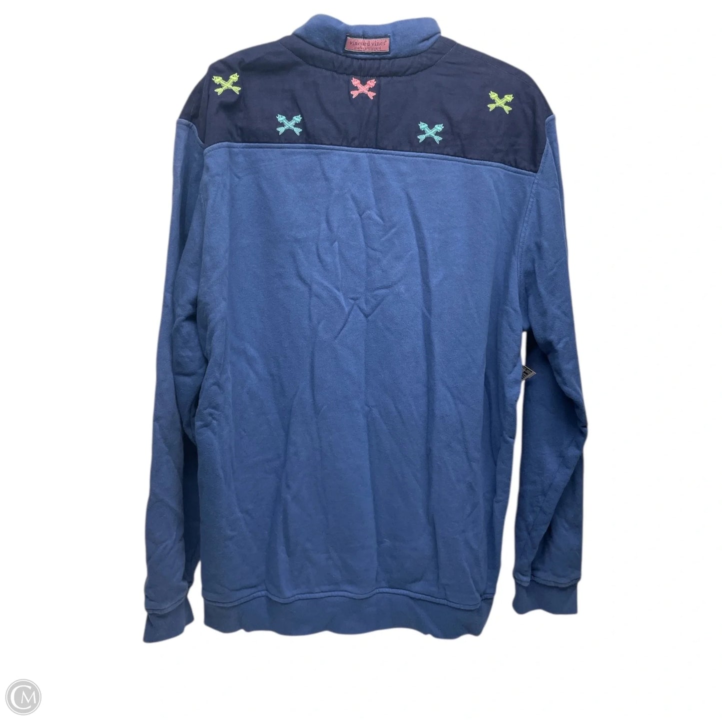 Sweatshirt Collar By Vineyard Vines In Blue, Size: L
