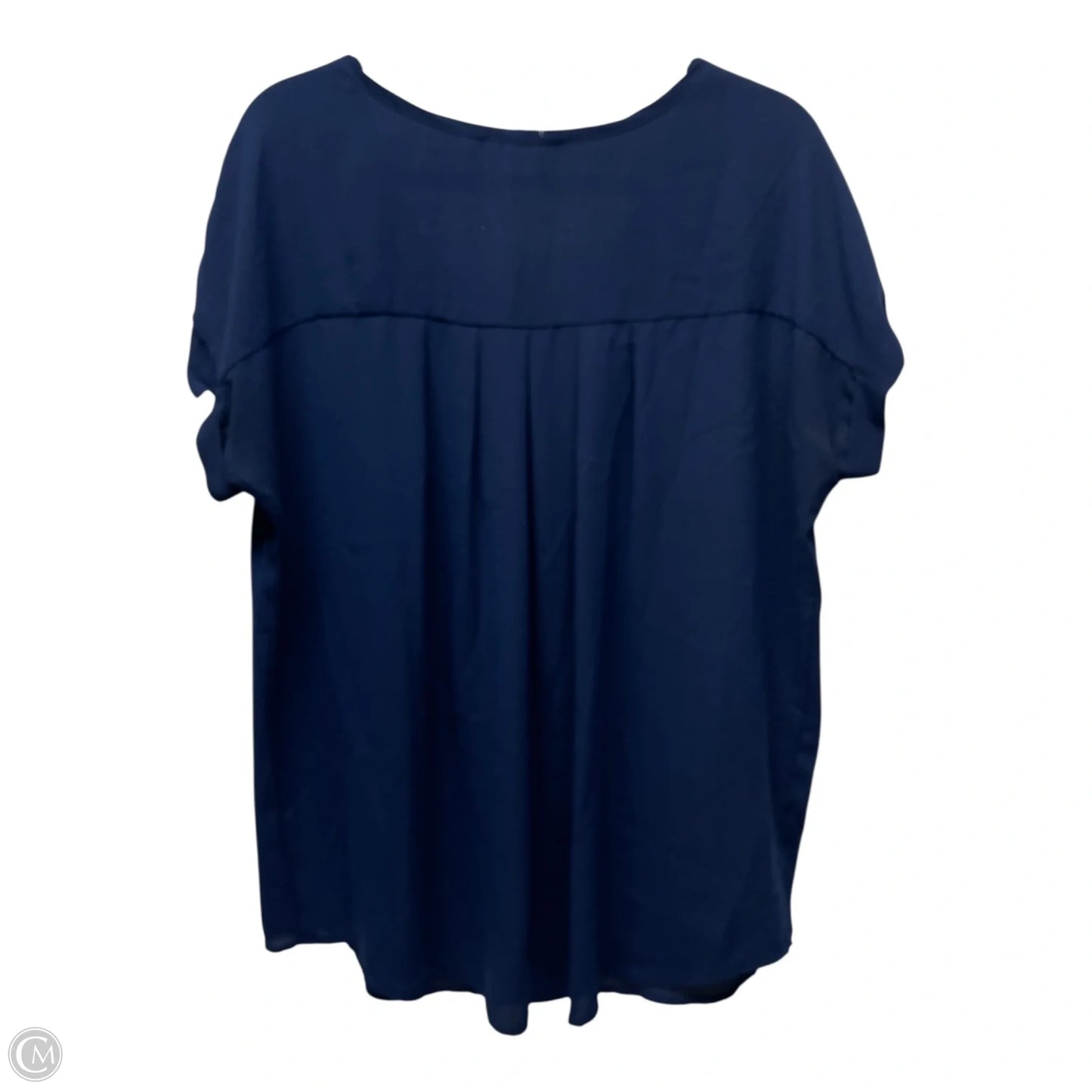 Top Short Sleeve By Pleione In Navy, Size: Xl
