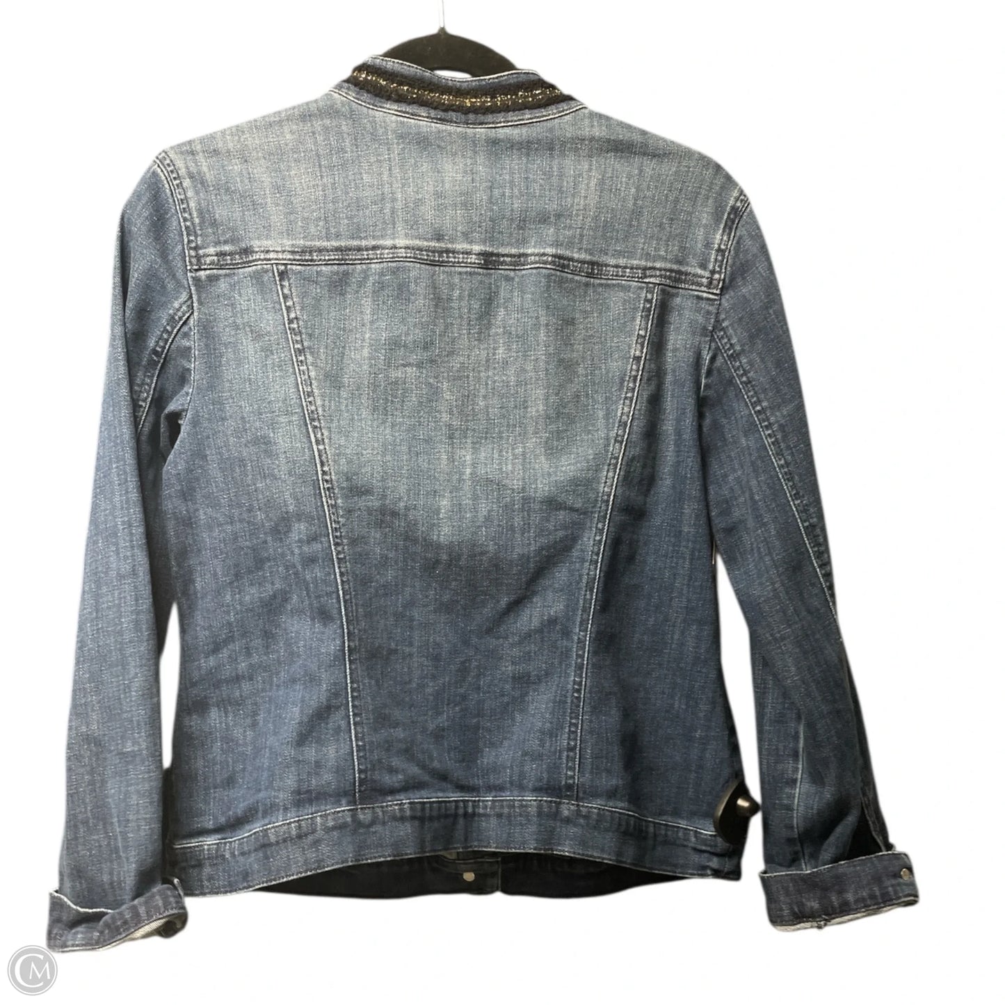 Jacket Denim By Chicos In Blue Denim, Size: M