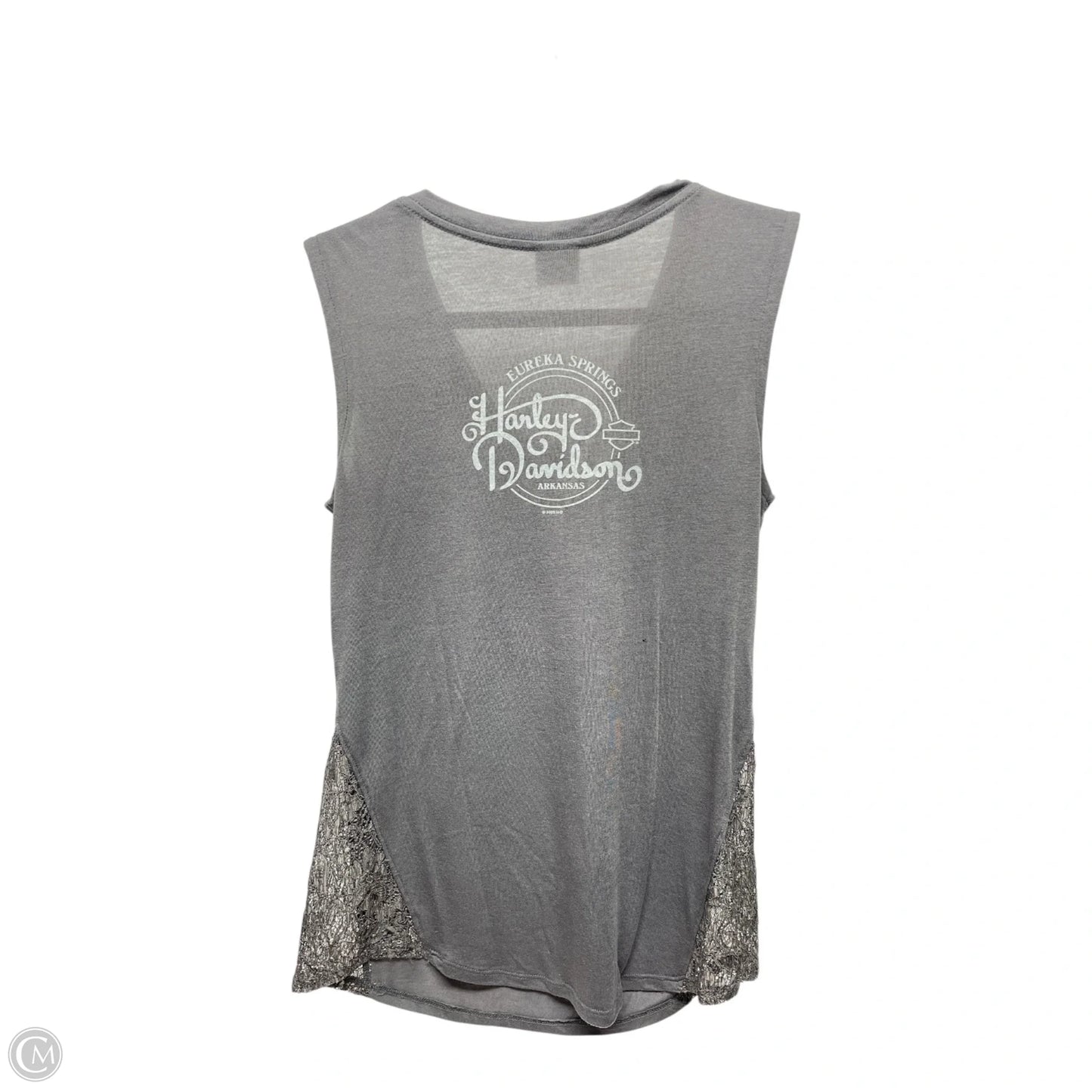 Top Sleeveless By Harley Davidson In Grey & Pink, Size: S