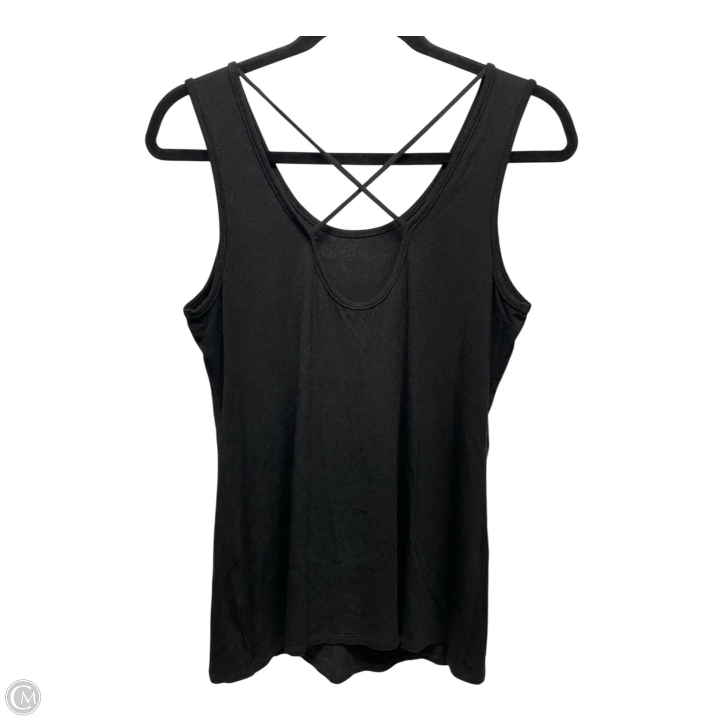 Top Sleeveless By Harley Davidson In Black & Silver, Size: S
