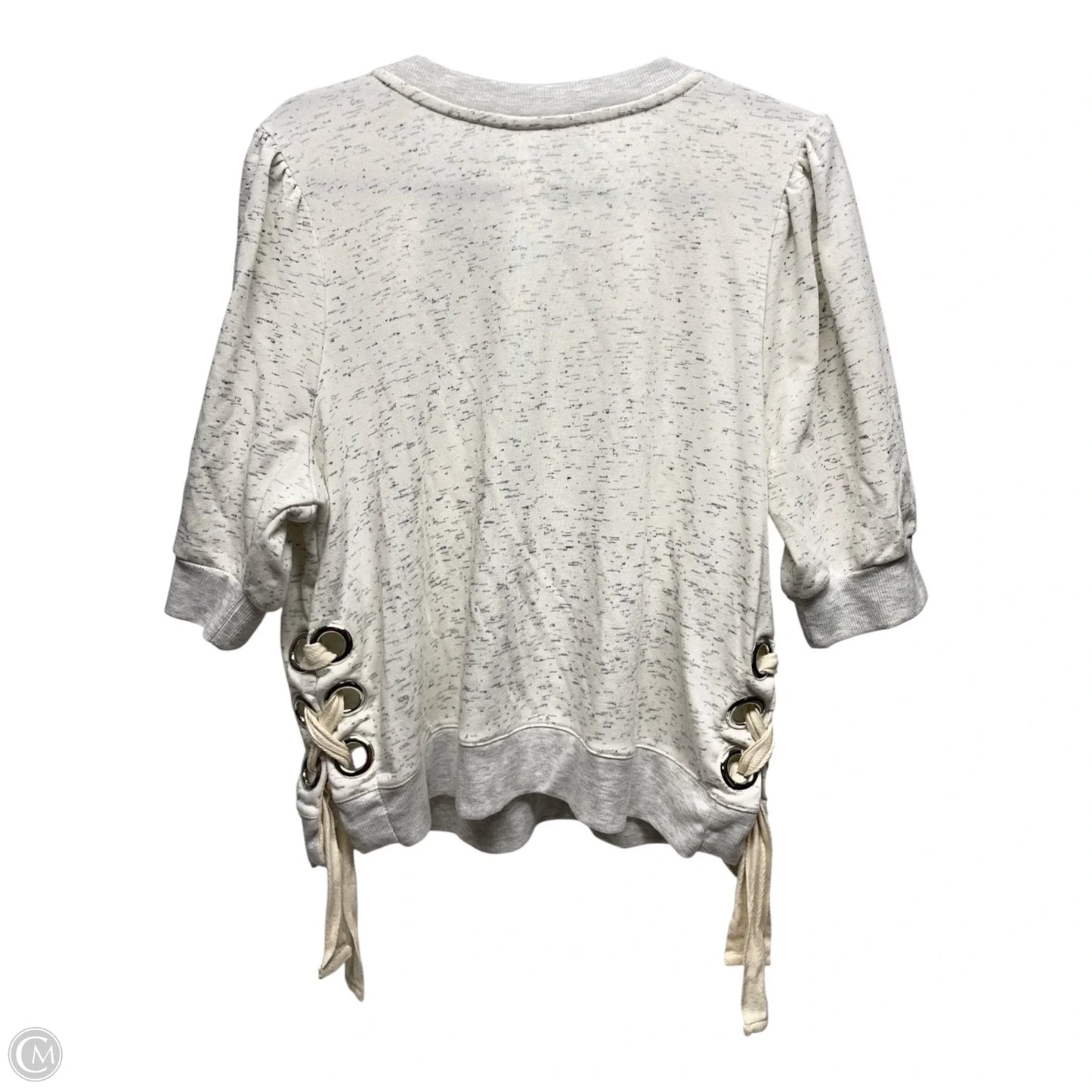 Sweatshirt Crewneck By Nicole By Nicole Miller In Ivory, Size: Xl