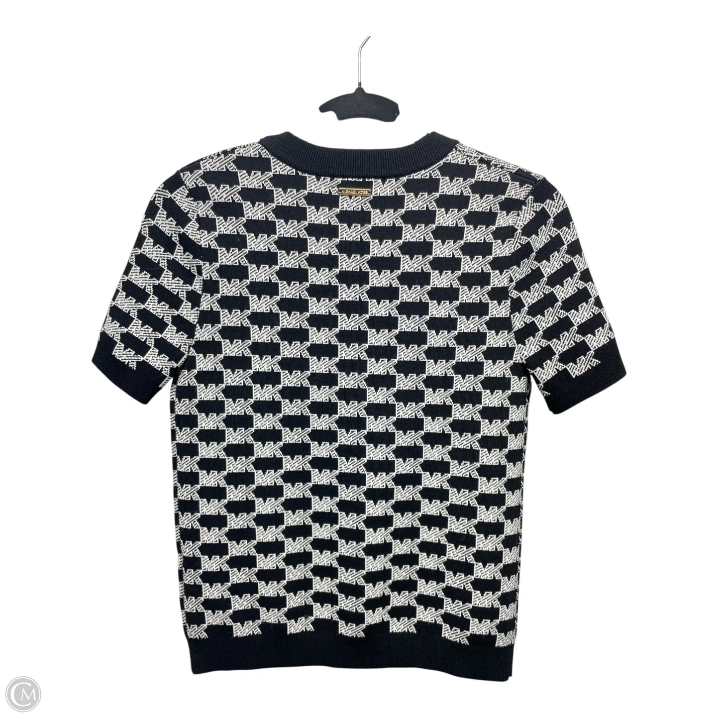 Sweater Short Sleeve By Michael By Michael Kors In Black & White, Size: S