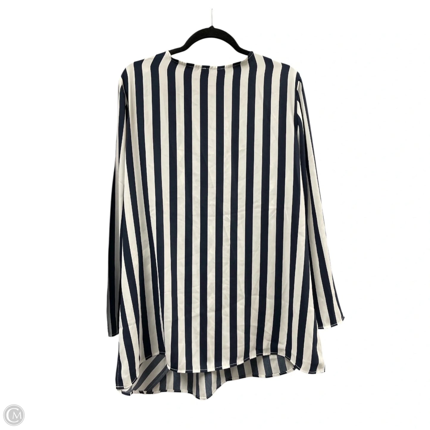 Top Long Sleeve By Chicos In Striped Pattern, Size: 2x