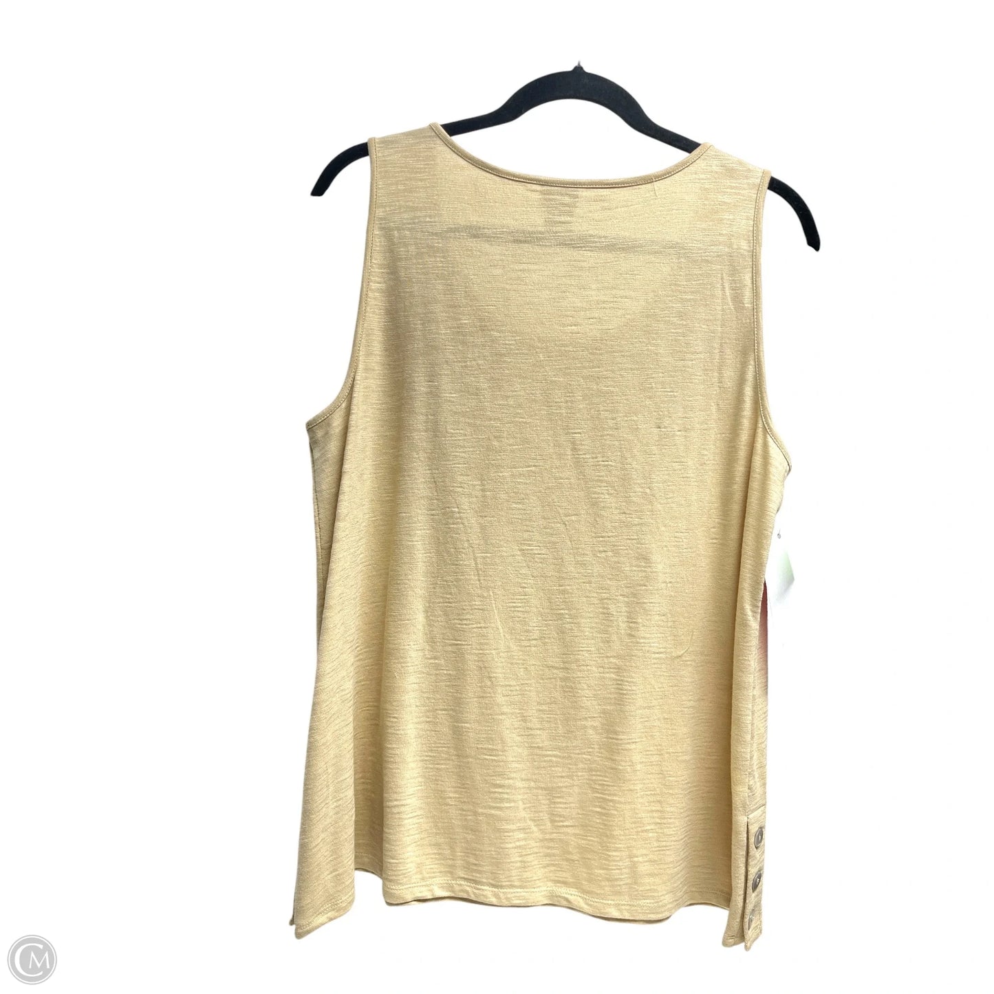 Top Sleeveless By Chicos In Tan, Size: L