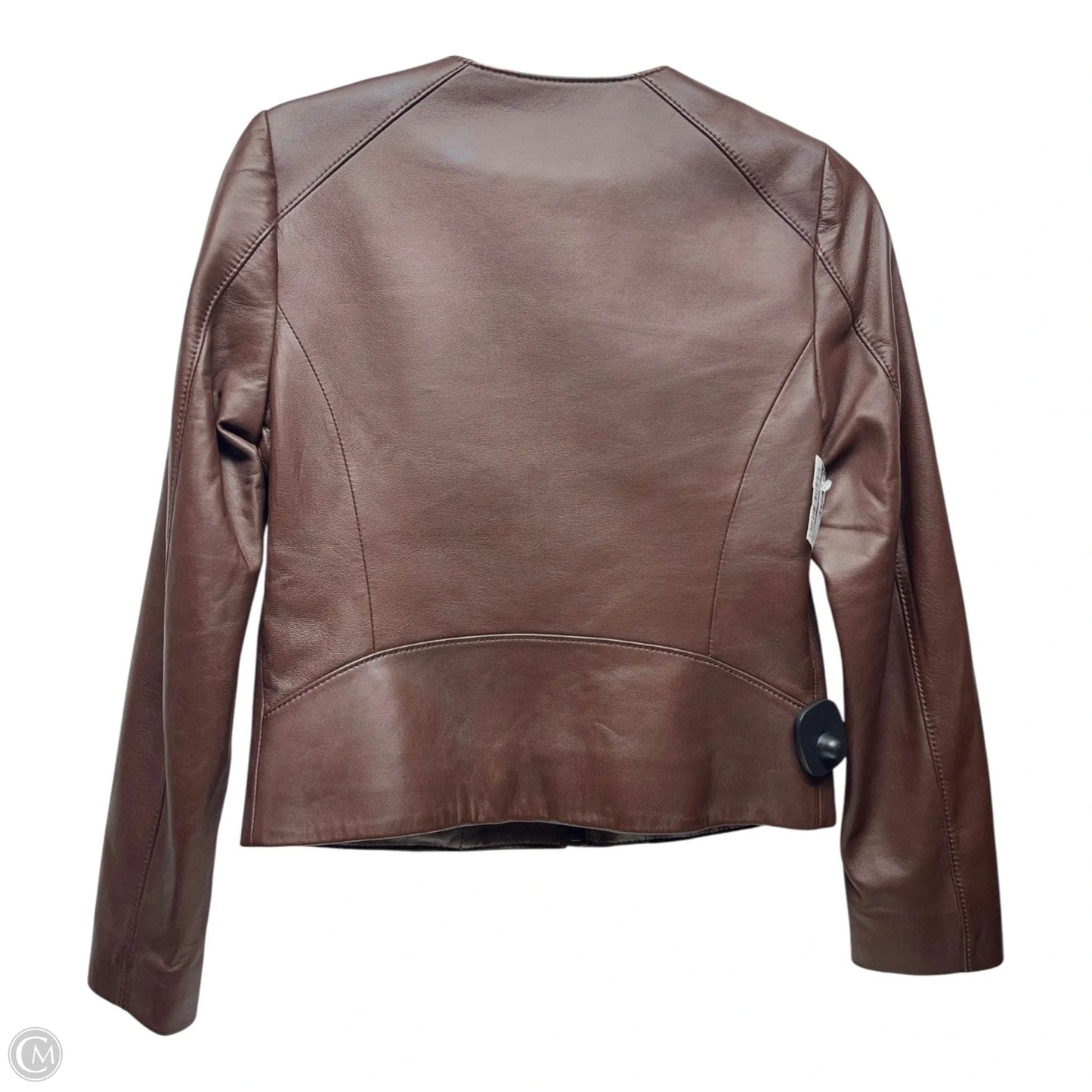 Jacket Designer By Coach In Brown, Size: 0