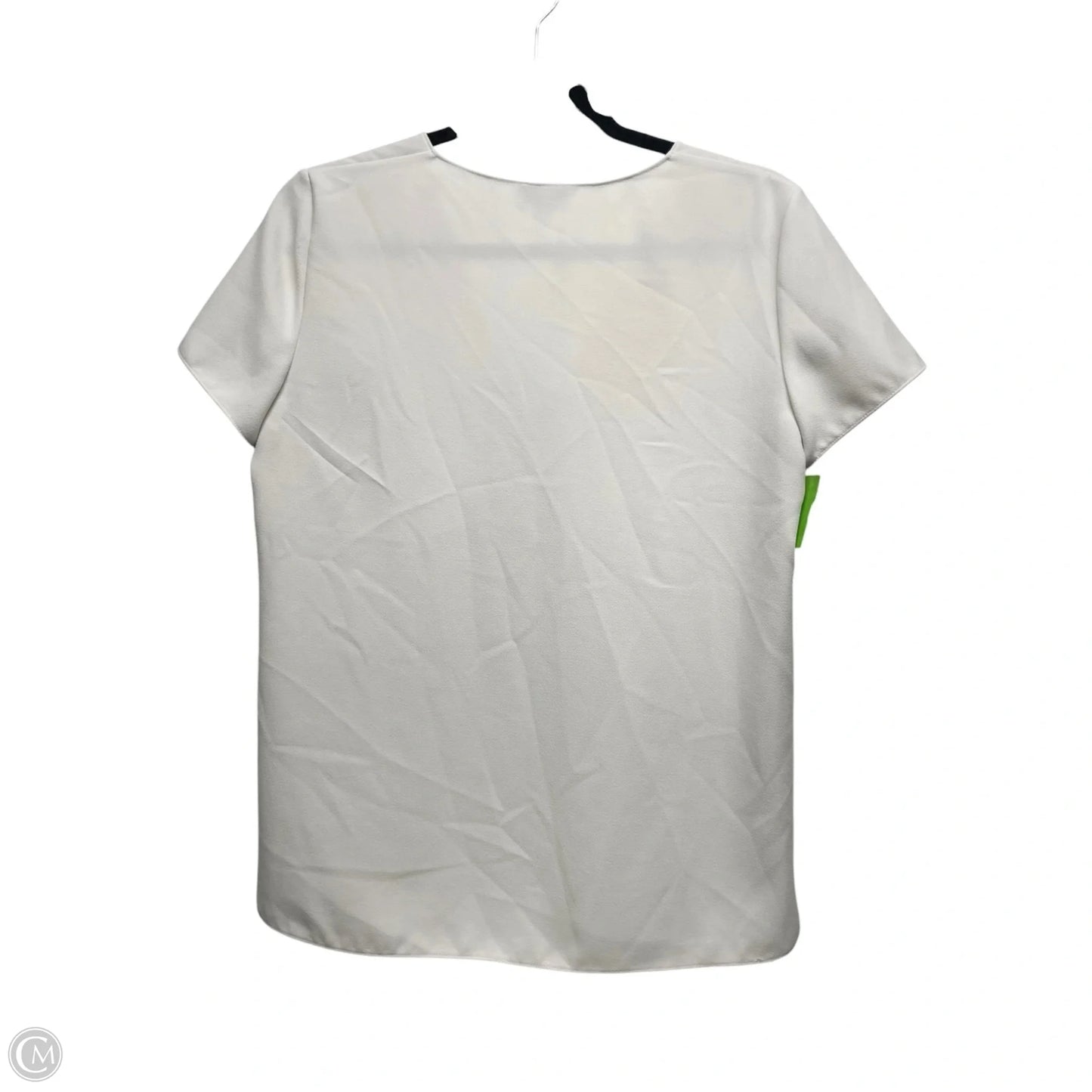 Blouse Short Sleeve By Theory In Ivory, Size: S