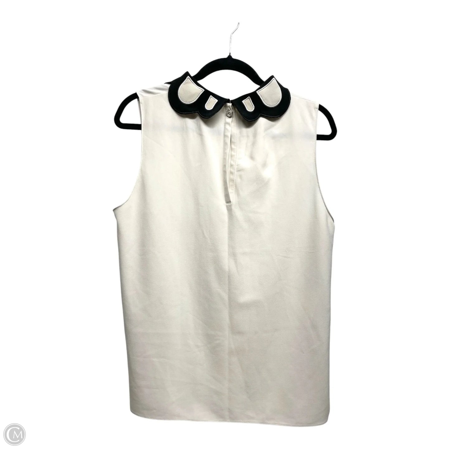 Blouse Luxury Designer By Moschino In Ivory, Size: M