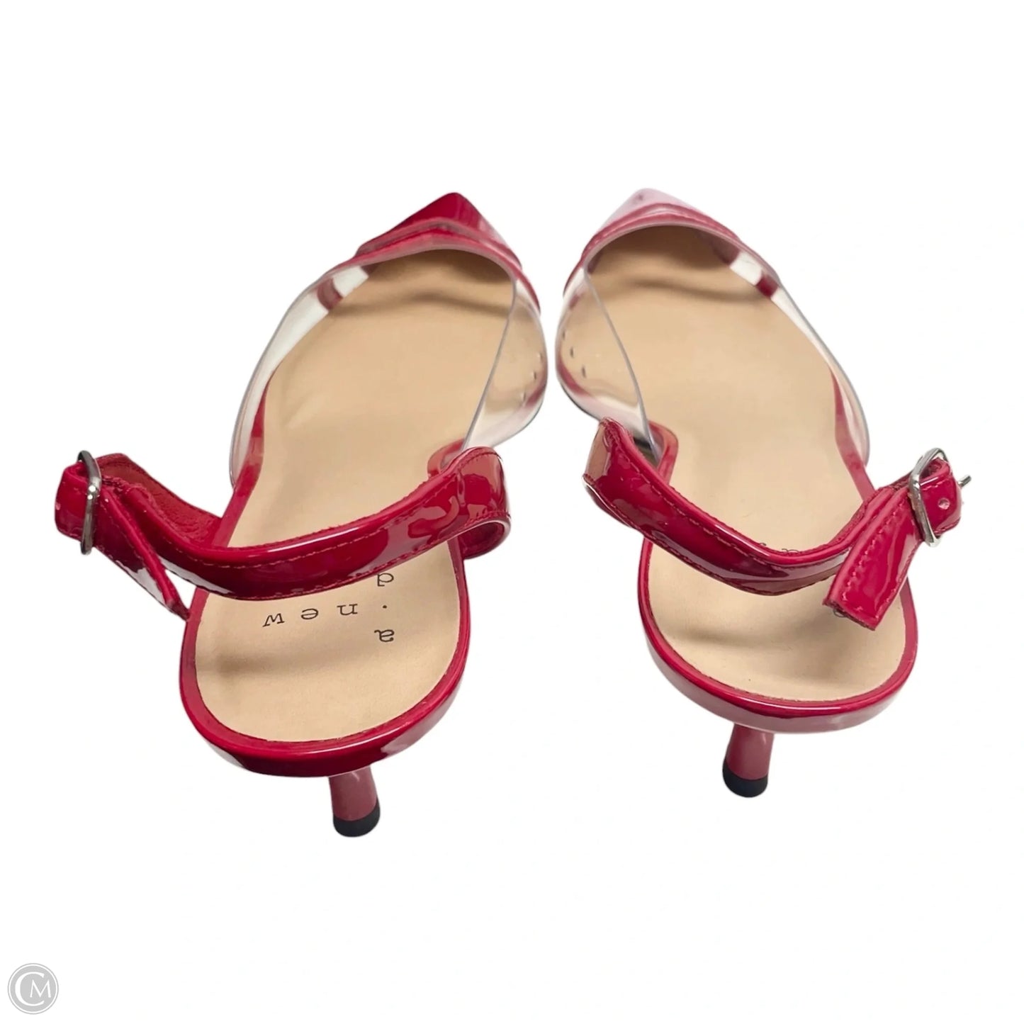 Shoes Heels Kitten By A New Day In Red & Tan, Size: 9.5