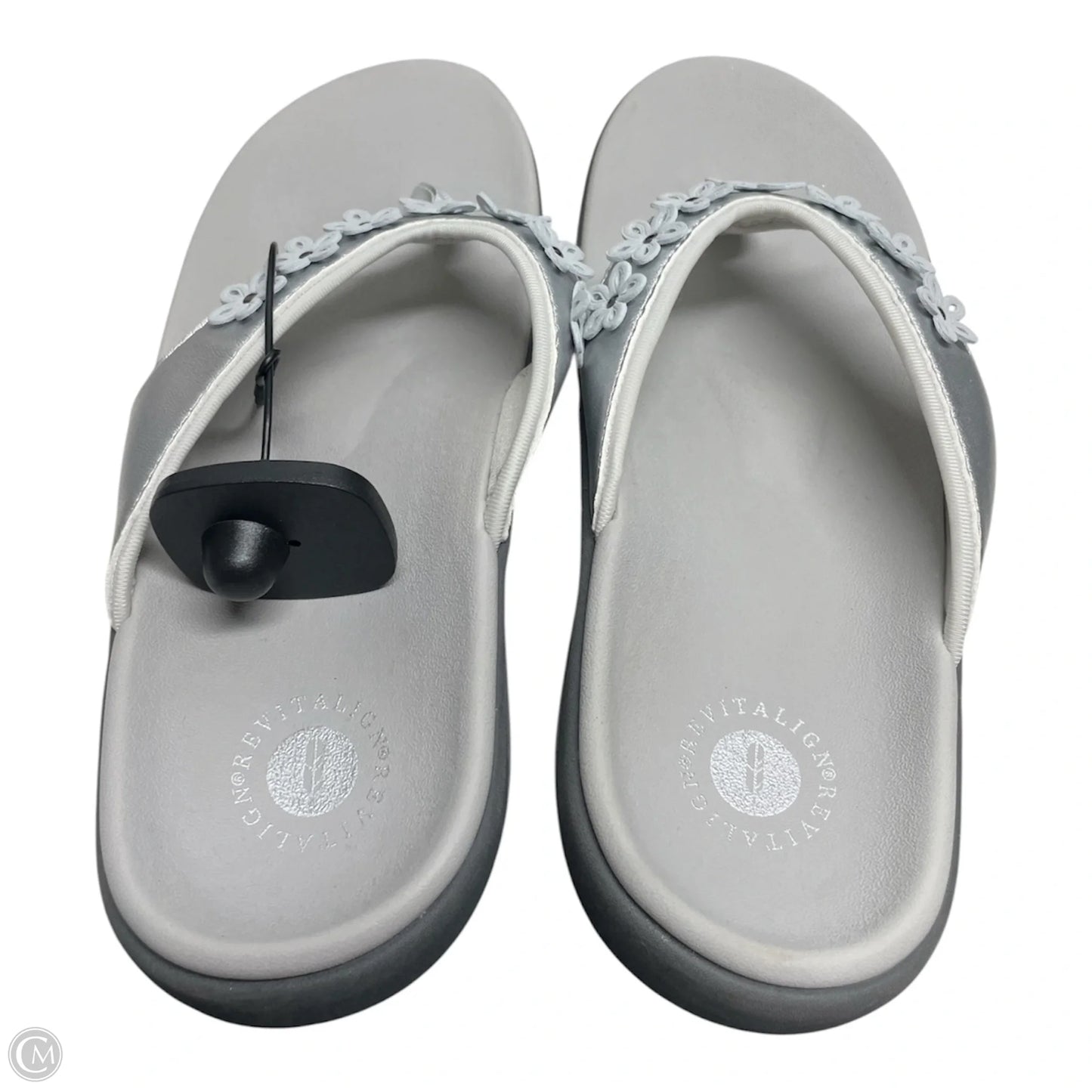 Sandals Flats By REVITALIGN In Grey, Size: 10