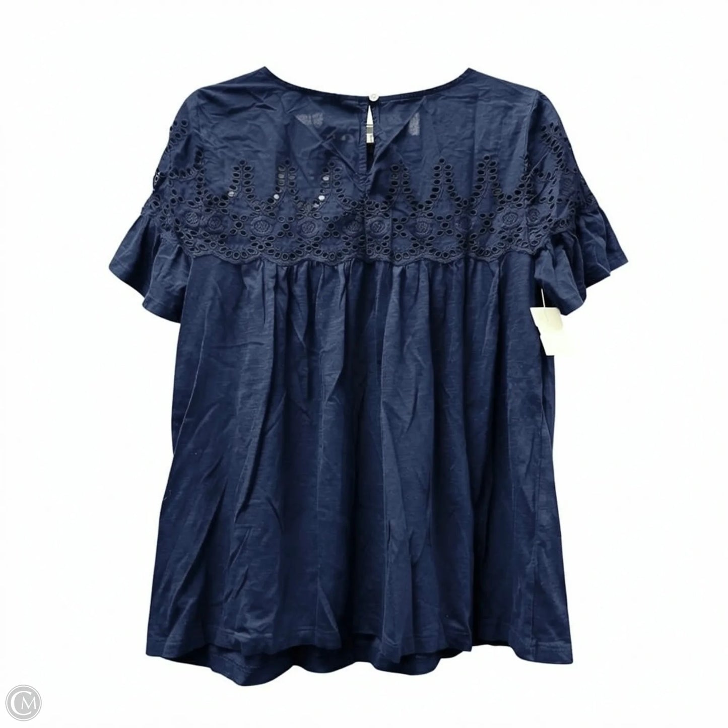 Top Short Sleeve By Style And Company In Navy, Size: S