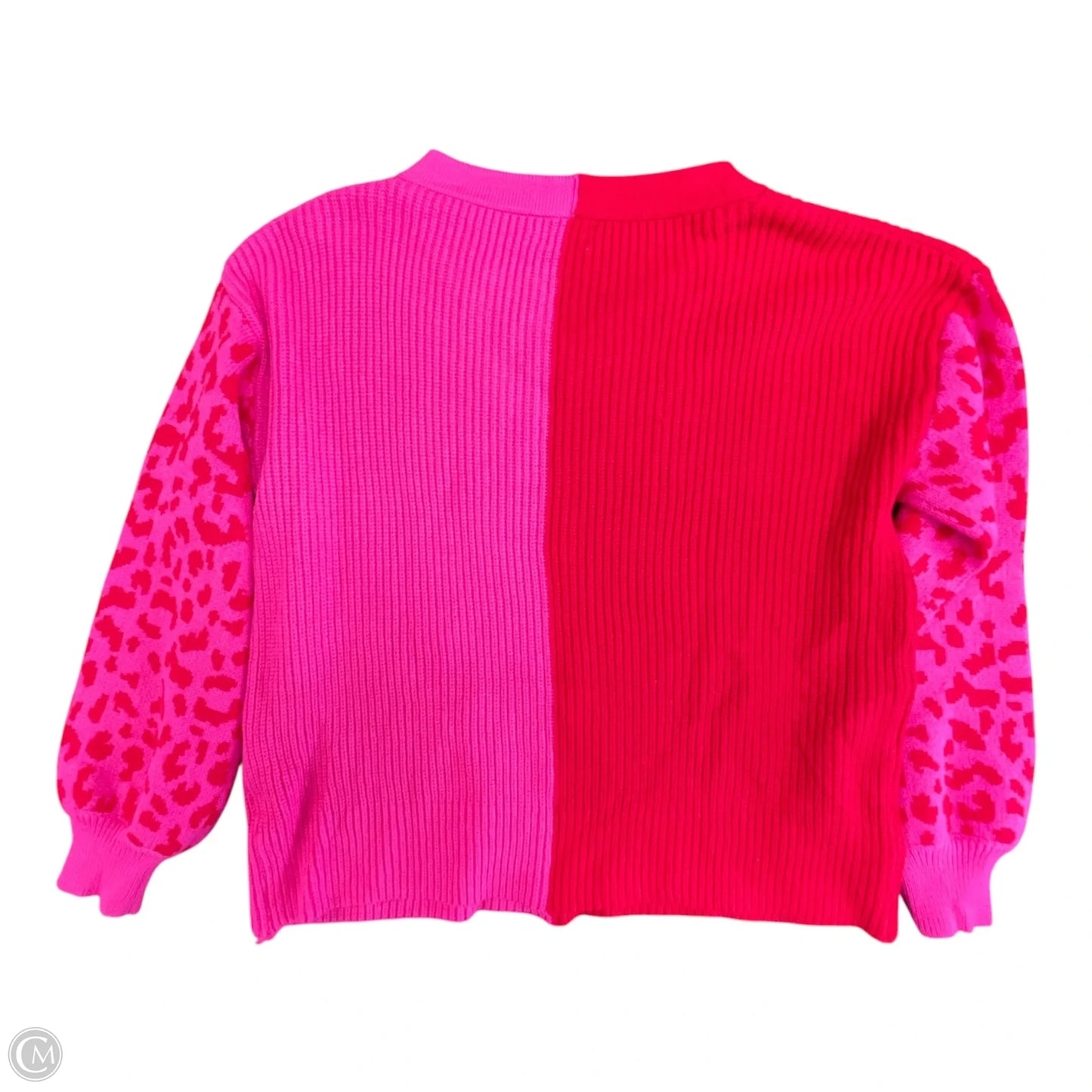 Sweater By Dee Elly In Pink & Red, Size: S