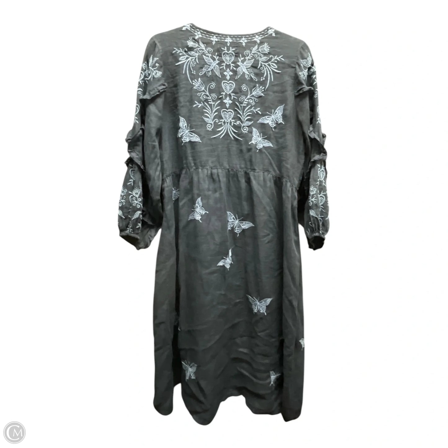 Dress Designer By Johnny Was In Blue, Size: S