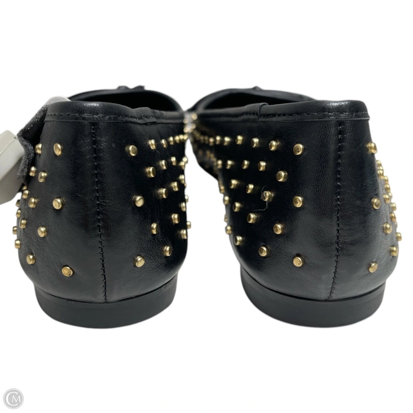Shoes Flats By Schutz In Black & Gold, Size: 5.5