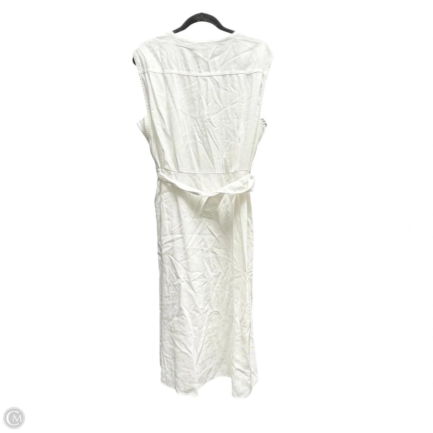 Dress Casual Midi By Calvin Klein In White, Size: Xl