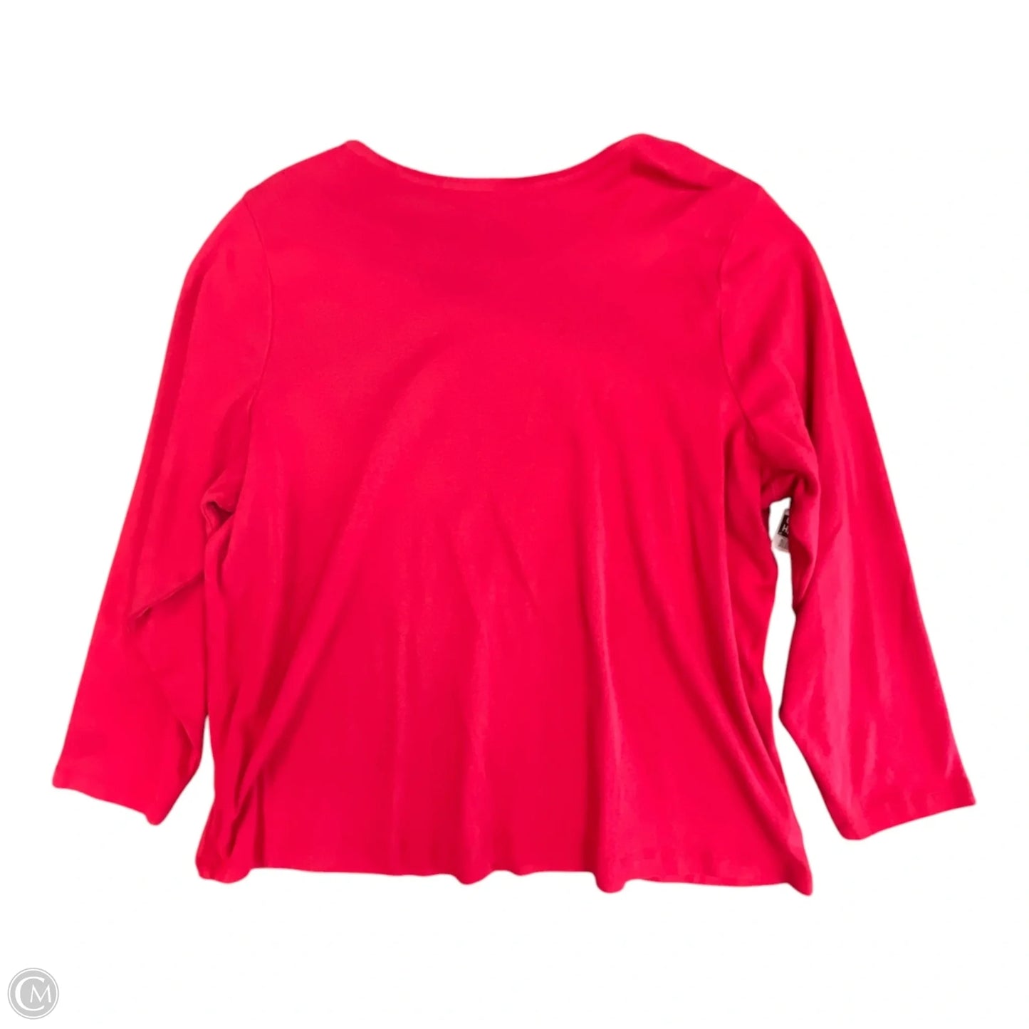 Top Long Sleeve Basic By Cj Banks In Red, Size: 3x