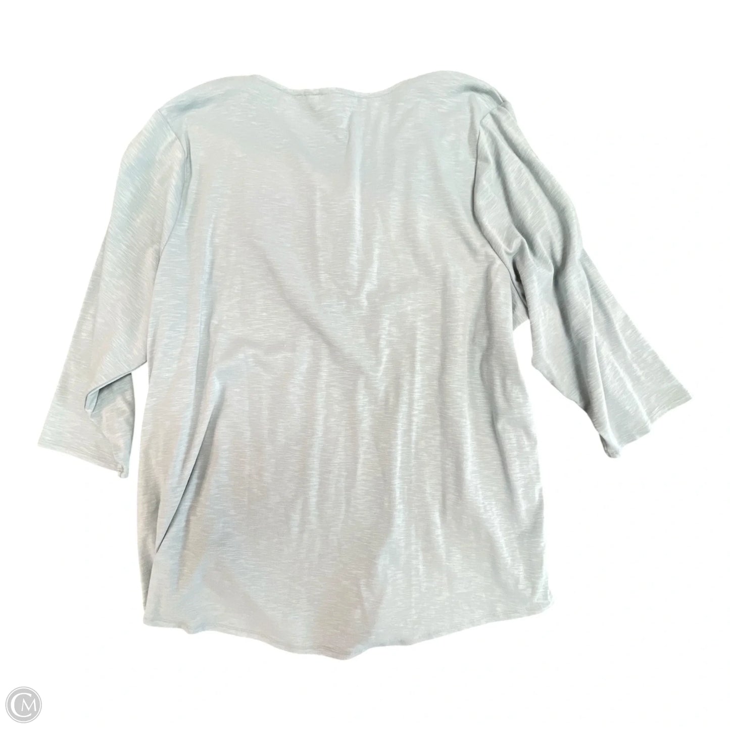 Top 3/4 Sleeve By Cj Banks In Aqua, Size: 2x