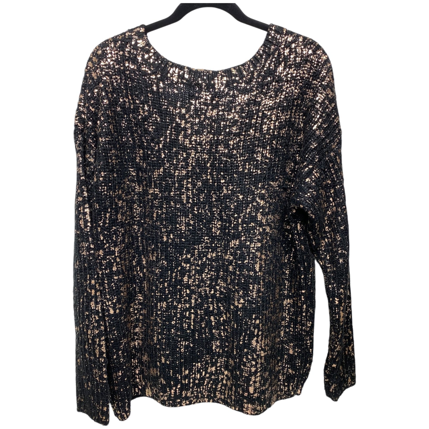 Sweater By Jeans By Buffalo In Black & Gold, Size: M