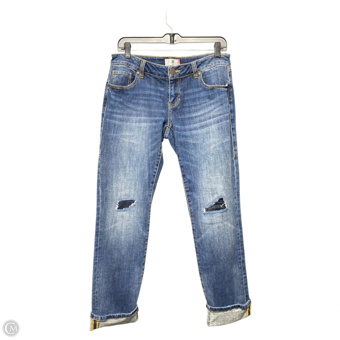 Jeans Boyfriend By Cabi In Blue Denim, Size: 4