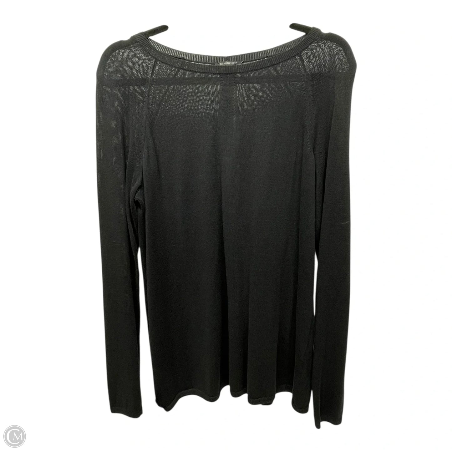 Sweater Cardigan Designer By Lafayette 148 In Black, Size: S