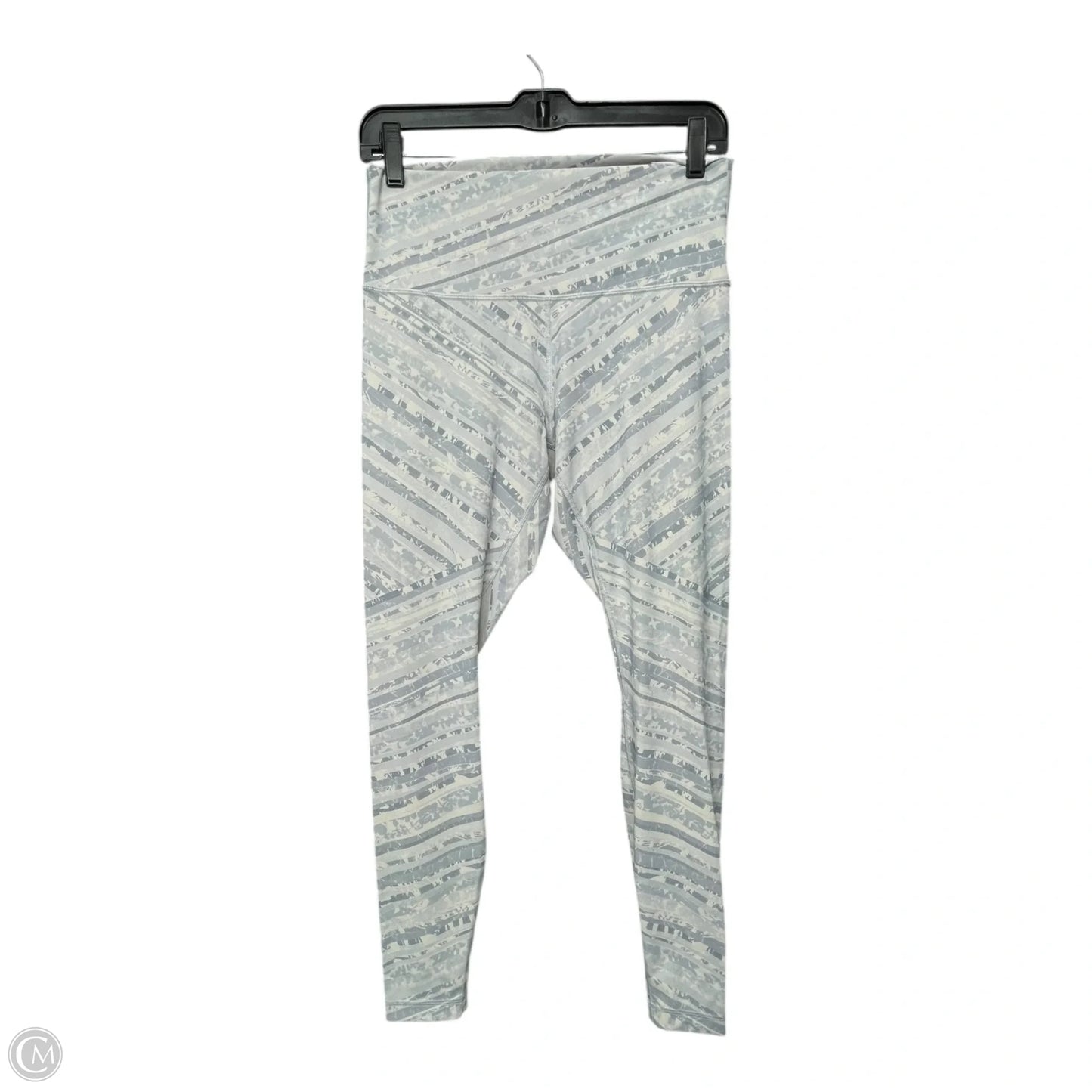 Athletic Leggings By Lululemon In Grey & White, Size: 10