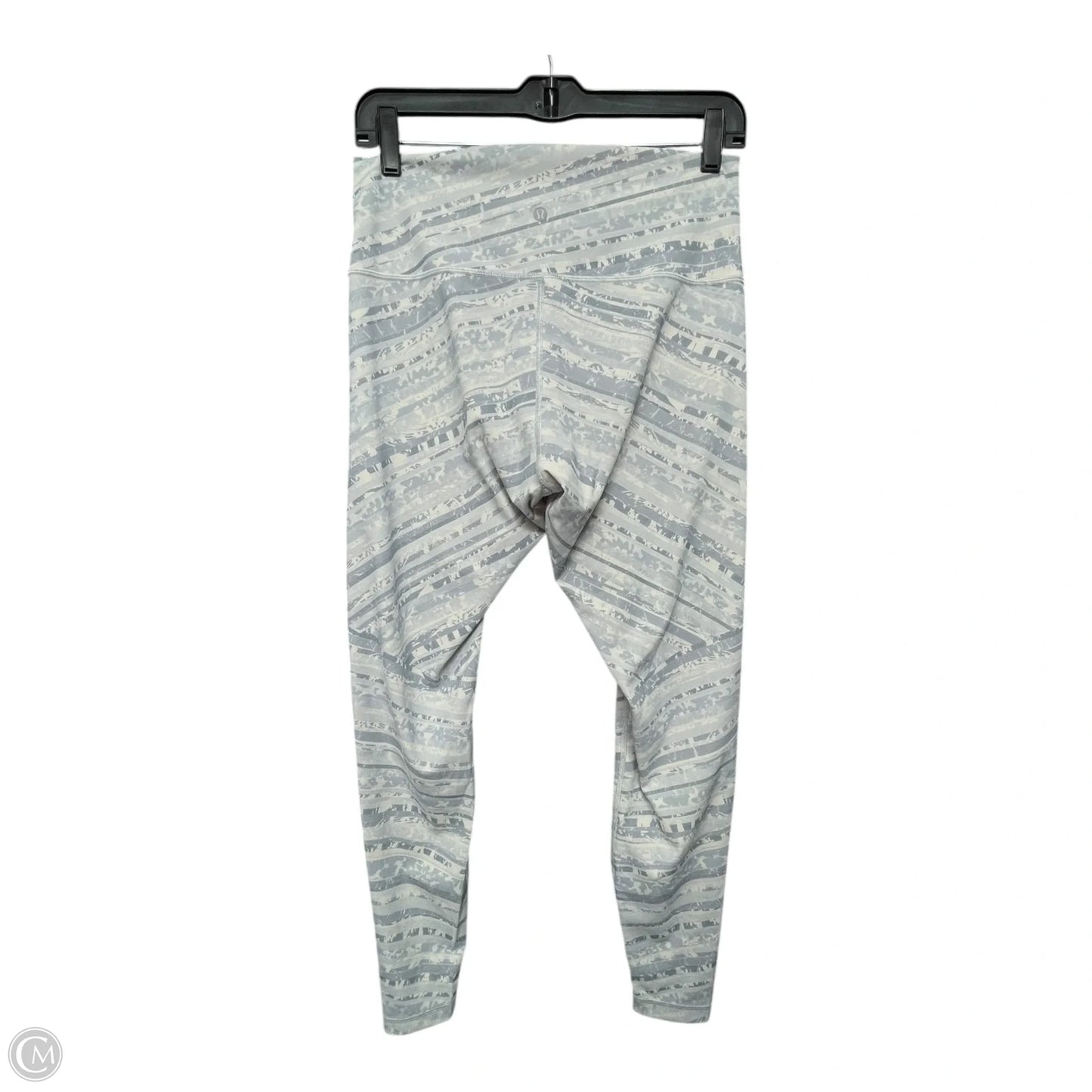 Athletic Leggings By Lululemon In Grey & White, Size: 10
