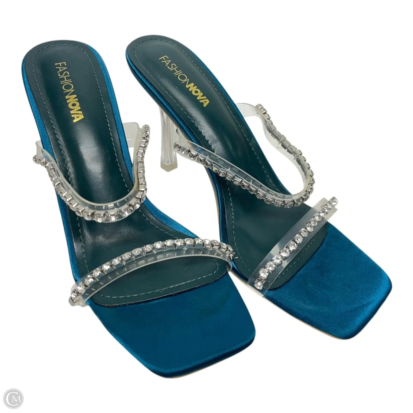 Shoes Heels Stiletto By Fashion Nova In Teal, Size: 8.5