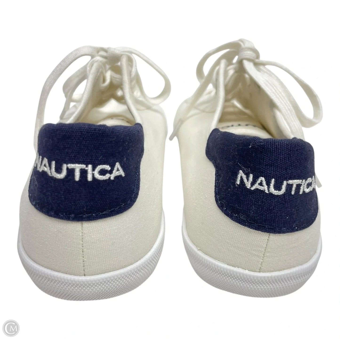 Shoes Sneakers By Nautica In Blue & White, Size: 9.5