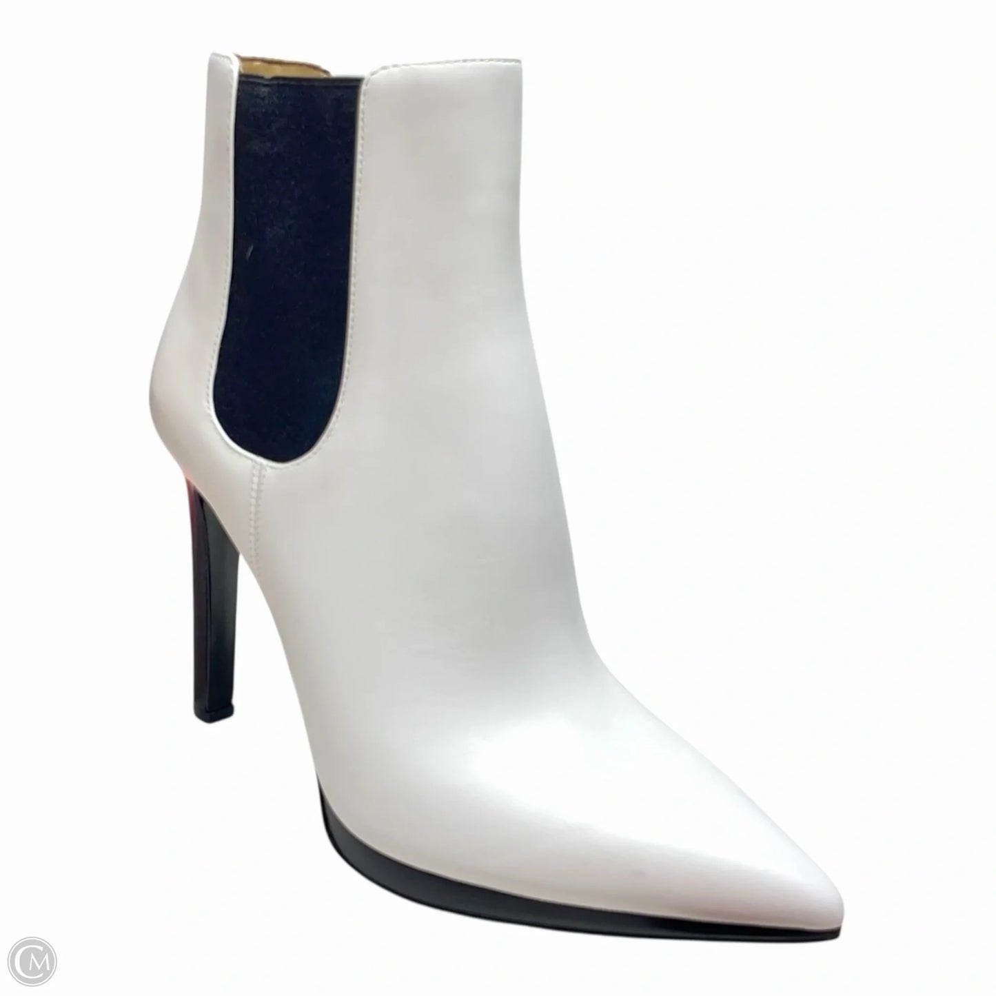 Boots Ankle Heels Stiletto By Michael By Michael Kors In Black & White, Size: 7.5