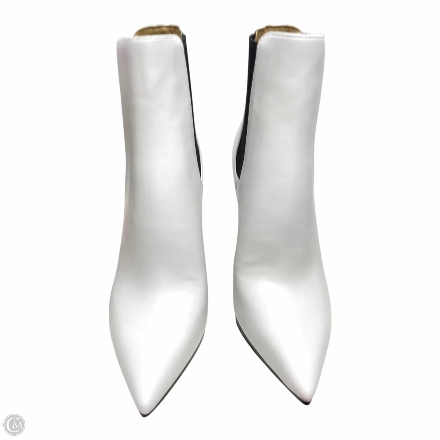 Boots Ankle Heels Stiletto By Michael By Michael Kors In Black & White, Size: 7.5