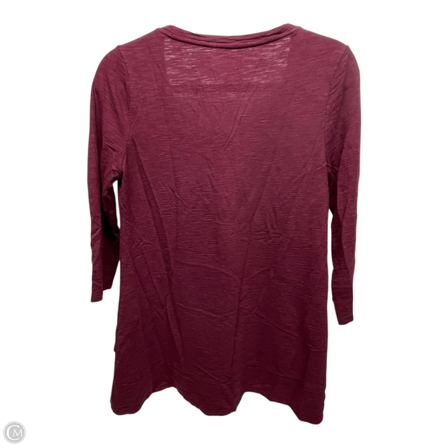 Top 3/4 Sleeve By Chicos In Maroon, Size: S