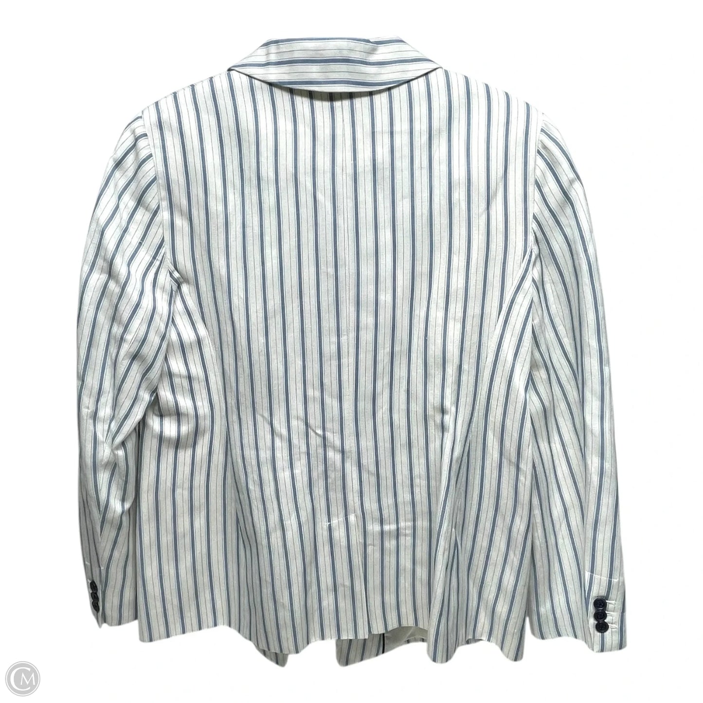 Blazer By Loft In Blue & White, Size: 14
